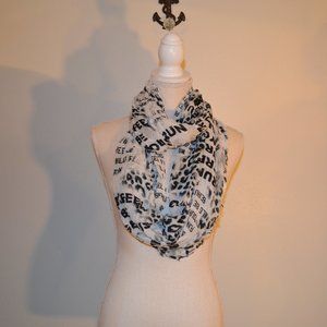 4for$20🤑Courage scarf, black and white print